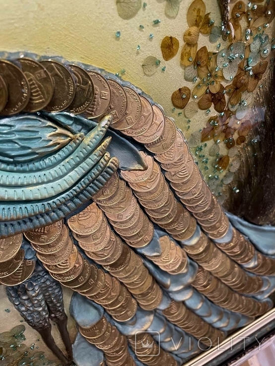 Картина из монет Великолепие павлина M.iraArtStudio, фото №8