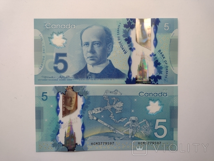 Canada Канада 5 Dollars 2013 Polymer