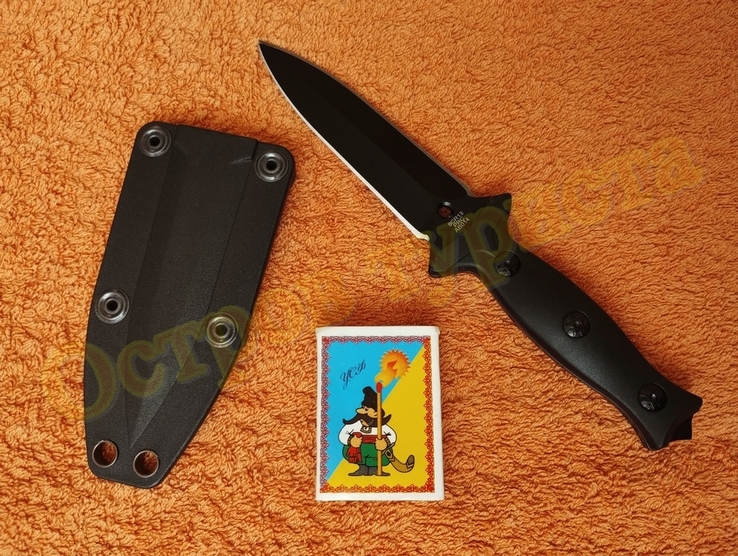 Нож обоюдоострый тактический Hunter с стеклобоем пластиковым чехлом, фото №3