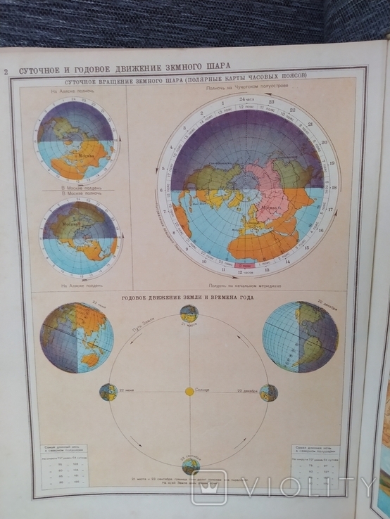 Географический атлас - 1952 г. Большой формат., фото №4