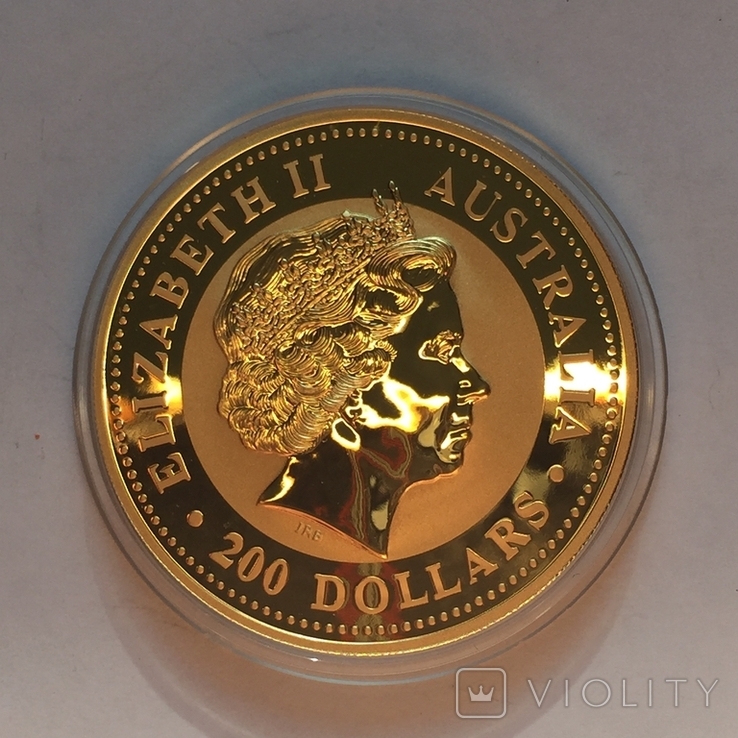 Золотая монета Австралии 200 долларов Год Дракона 2000 г 2 OZ(62.2 г.), фото №4