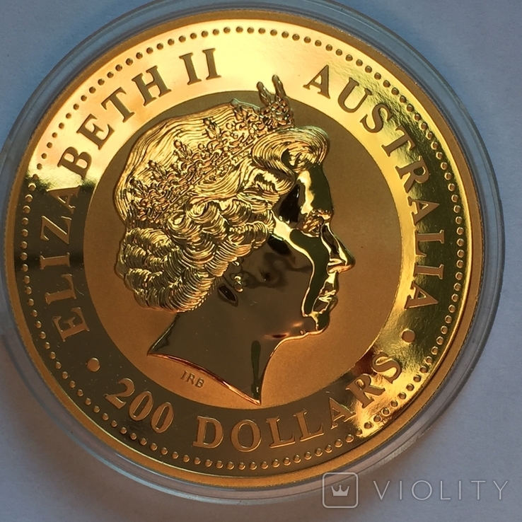 Золотая монета Австралии 200 долларов Год Змеи 2001 г 2 OZ(62.2 г.), фото №5