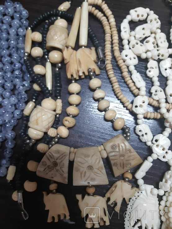 Мегалот бус, кораллы и слоновая кость., фото №3