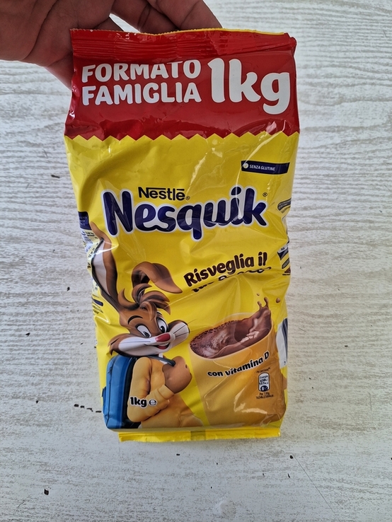 Какао Несквік Nesquik Nestle Шоколадний напій 1 кг Італія!, numer zdjęcia 3