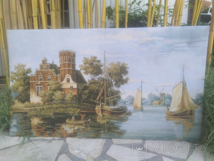Гобелен Картина Голландия Замок на берегу 95,5х53,5 см, фото №2