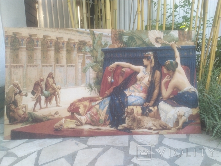 Гобелен Большая Картина Царица Клеопатра 130,5х72,5 см, фото №3