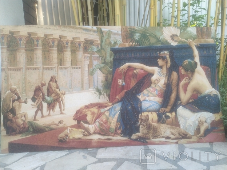 Гобелен Большая Картина Царица Клеопатра 130,5х72,5 см, фото №2