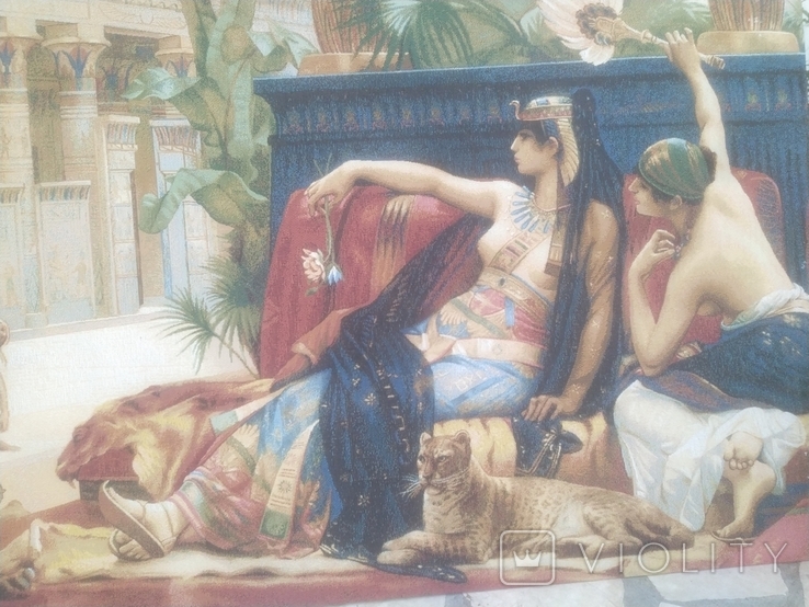 Гобелен Большая Картина Царица Клеопатра 130,5х72,5 см, фото №4