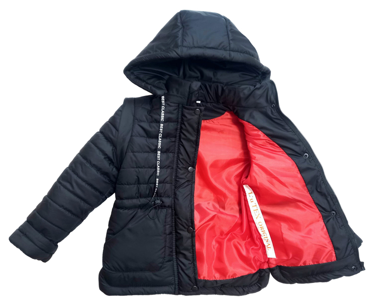 Дитяча куртка жилетка Naomi чорна 128 ріст 1002f128, фото №4