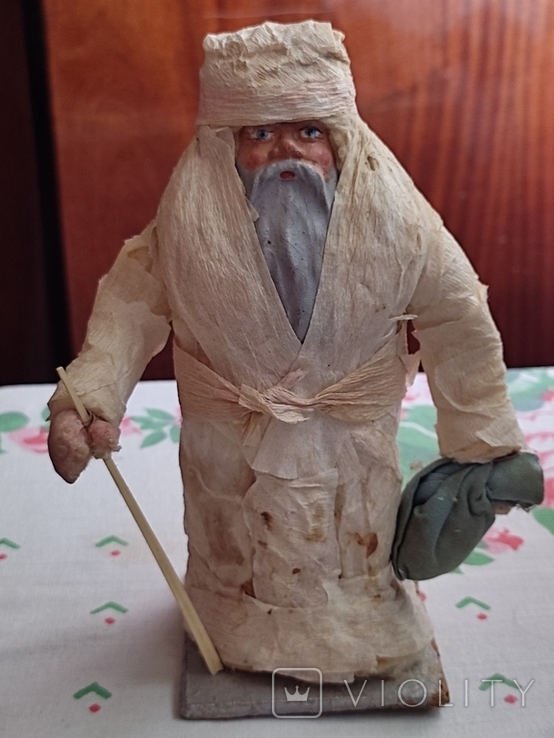 Древній Дід Мороз. 18 см (вата, пап'є-маше). СРСР, фото №2