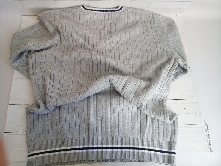 Мужской пуловер, Чоловічий пуловер Fabiani XL сірий, numer zdjęcia 3