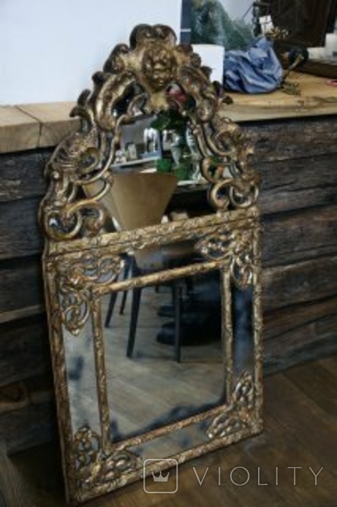 Mirror in the style of Louis XIV. Wooden with gilding. France, photo number 7