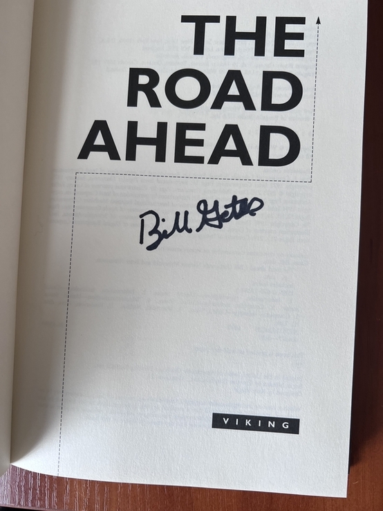 Книжка з афтографом Білла Гейтса The Road Ahead, фото №3