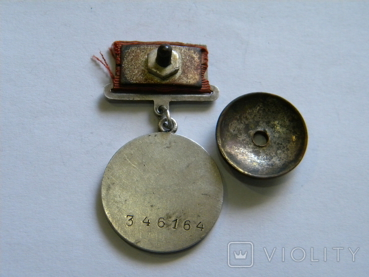 Медаль "За бойові заслуги" № 346164 квадро-колодка, фото №8