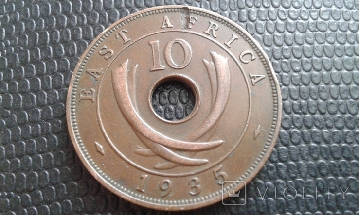 Британская Восточная Африка 10 центов, 1935, фото №2