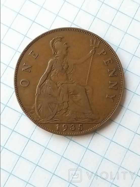 Англія 1935 рік 1 пенні., фото №3