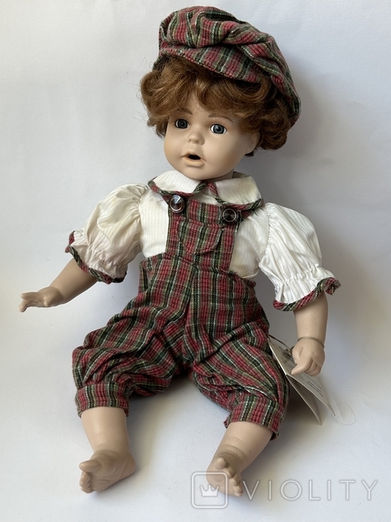 Коллекционная сидячая кукла Gilde, 44см,Germany, фото №11