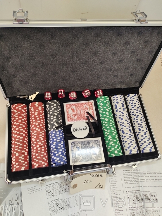 Набір для покеру в кейсі з інструкціями , новий., фото №5