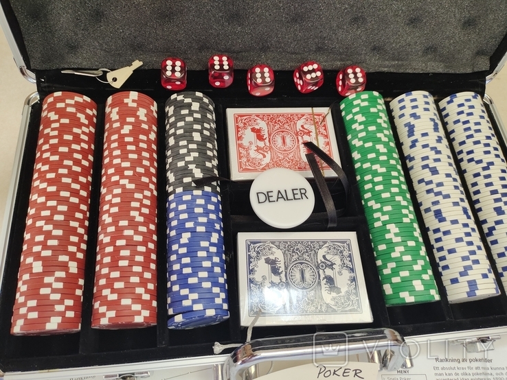 Набір для покеру в кейсі з інструкціями , новий., фото №6