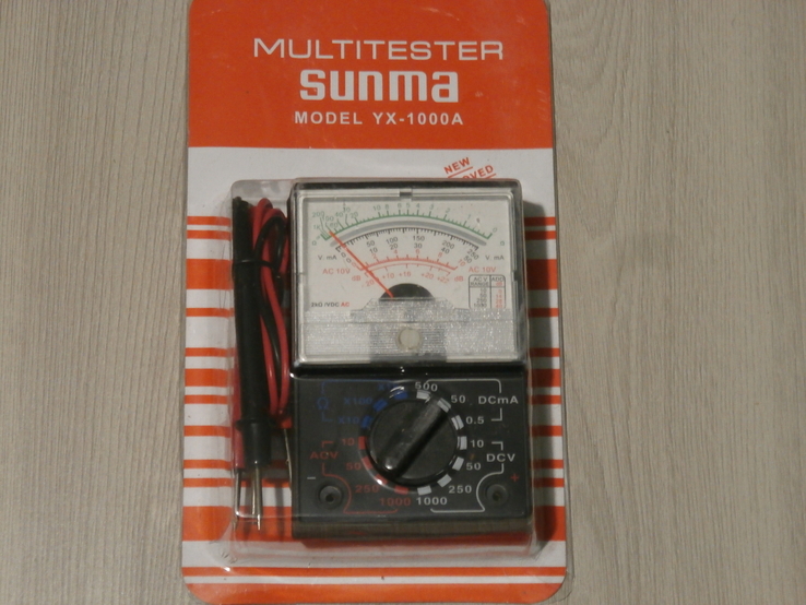 Тестер аналоговий Sunma YX-1000A стрілочний мультиметр,напруга,постійний струм,опір, photo number 2