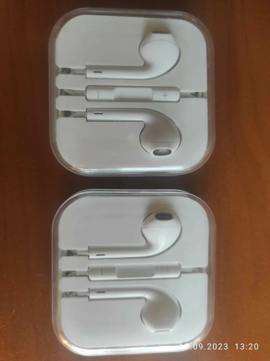 Наушники Apple iPhone EarPods 3,5 мм оригинал (2 пары), фото №4