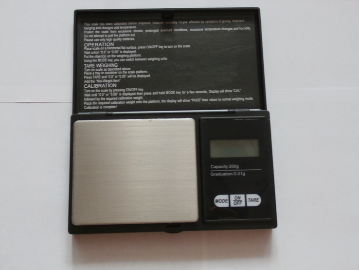 Ваги ювелірні Digital Scale Professional-Mini Портативні електронні ваги від 0.01 до 200гр, numer zdjęcia 3