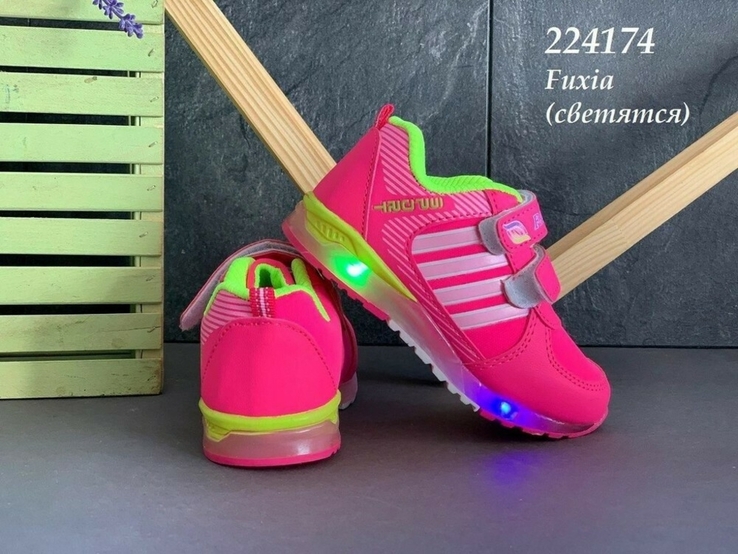 Демісезон дитячі кросівки, що світяться, фото №2
