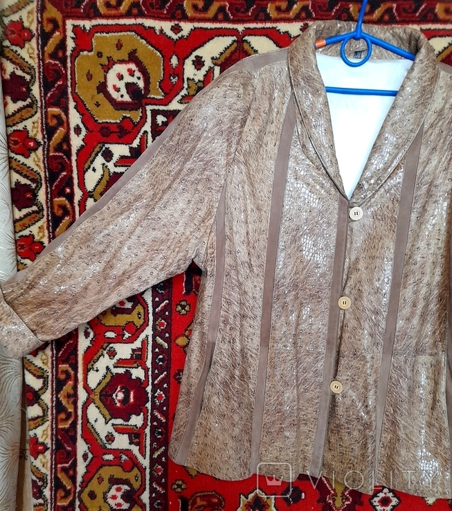 Куртка кожа лазерная под рептилию р.54, фото №8