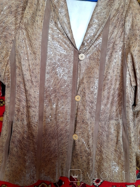 Куртка кожа лазерная под рептилию р.54, фото №9