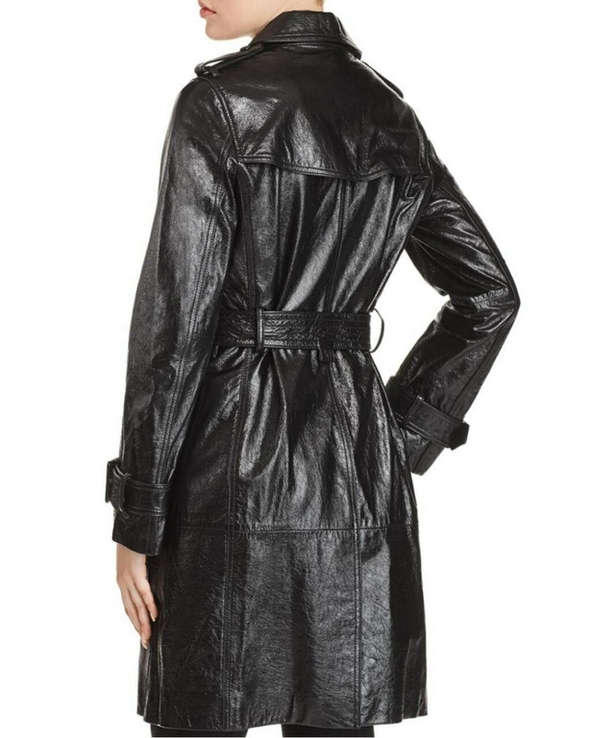 Женское, кожаное пальто, фото №3