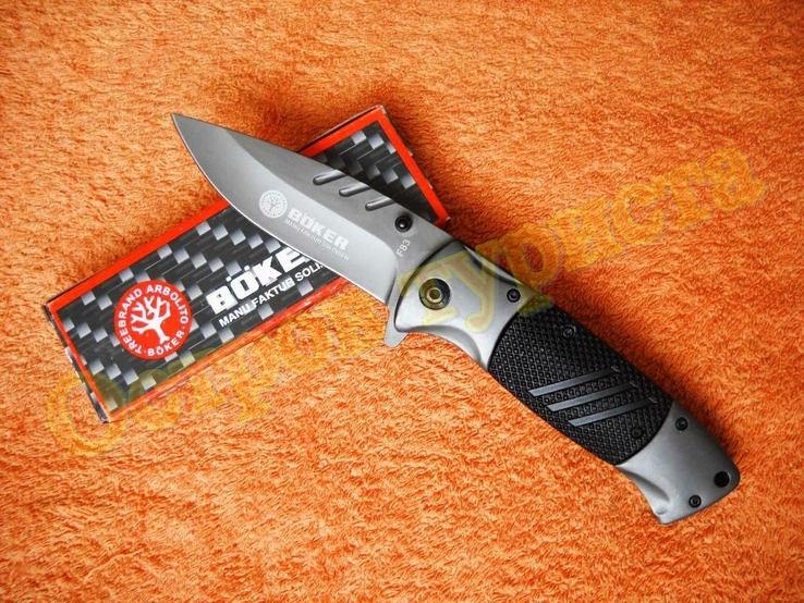 Нож складной Boker F83 с клипсой полуавтомат реплика, фото №3