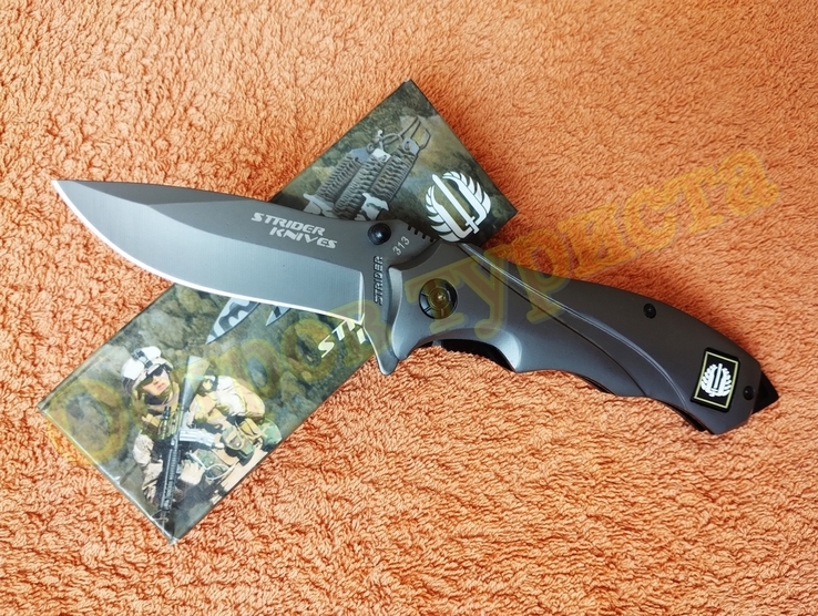 Нож складной тактический Strider 313 полуавтомат стеклобой, фото №3