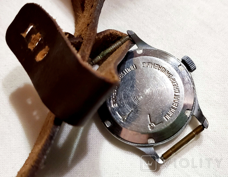 Watch Sputnik Chistopolsky, 1958, year of release, 4th quarter on a leather strap of the USSR., photo number 8