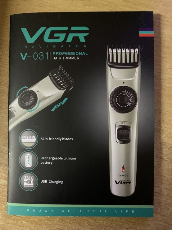 Акумуляторна машинка для стрижки волосся VGR V-031, photo number 9