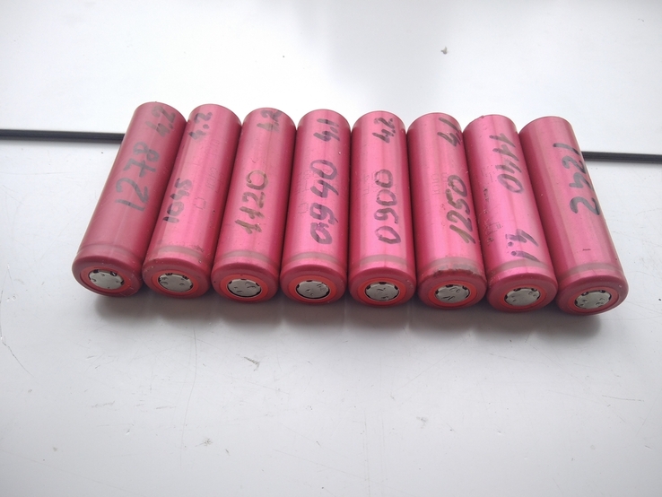 Акумулятори, тип 18650 (червоні) 8 шт., фото №2