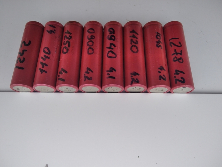 Акумулятори, тип 18650 (червоні) 8 шт., фото №4