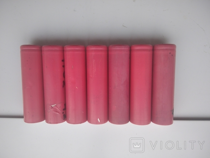 Акумулятори, тип 18650 (червоні) 7шт., фото №5