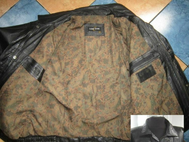Крута шкіряна чоловіча куртка- бомбер CLASSIC LEATHER, C&amp;A. 62р. Лот 1095, photo number 8