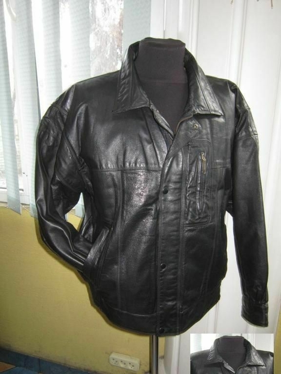 Крута шкіряна чоловіча куртка- бомбер CLASSIC LEATHER, C&amp;A. 62р. Лот 1095, photo number 12