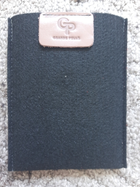 Шкіряна обкладинка на паспорт Grande Pelle 140х100 мм глянцева шкіра Sicillia фрез, фото №7