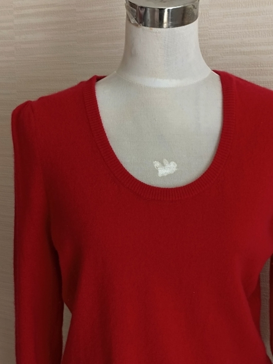 F&amp;F Кашемировый теплый женский свитер рукав 3/4 красный на 50, photo number 5