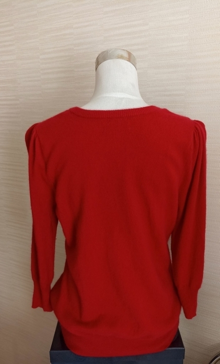F&amp;F Кашемировый теплый женский свитер рукав 3/4 красный на 50, photo number 6