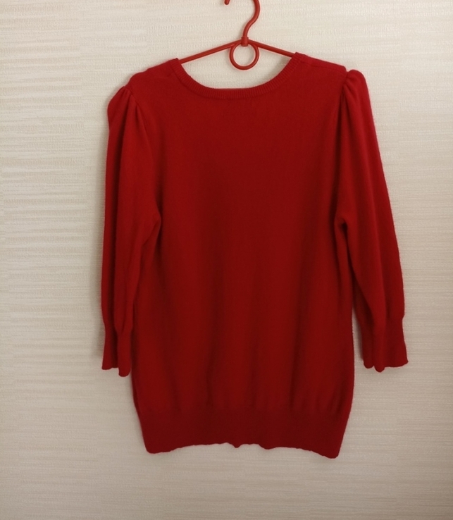 F&amp;F Кашемировый теплый женский свитер рукав 3/4 красный на 50, photo number 8