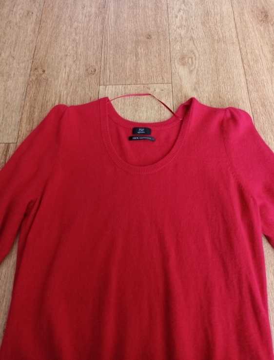 F&amp;F Кашемировый теплый женский свитер рукав 3/4 красный на 50, photo number 9
