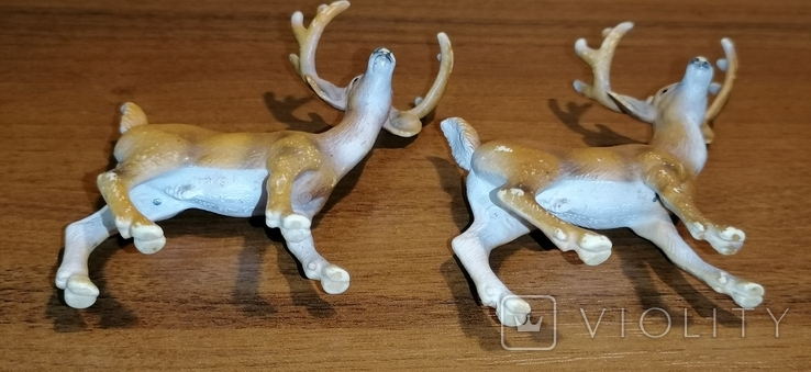 Статуетки пари оленів гумові пластикові Schleich, фото №8