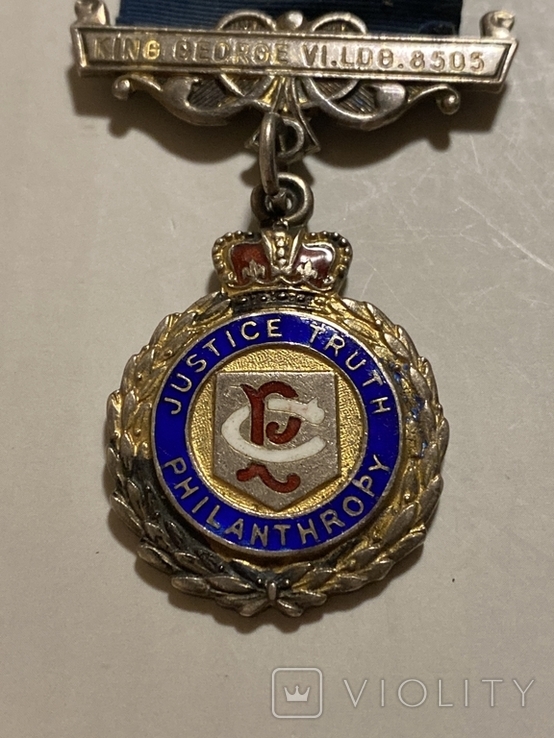 Масонская медаль. Серебро. 1955 год, фото №6