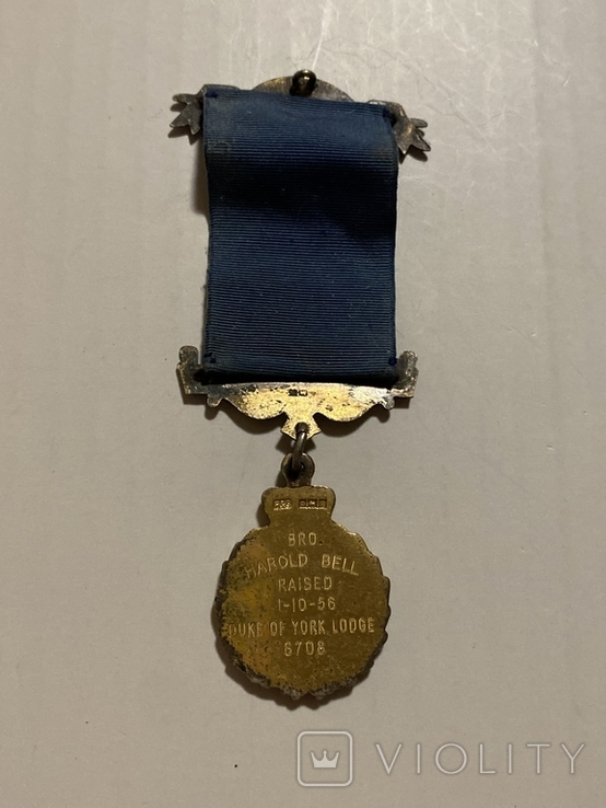 Масонская медаль. Серебро. 1956 год, фото №3