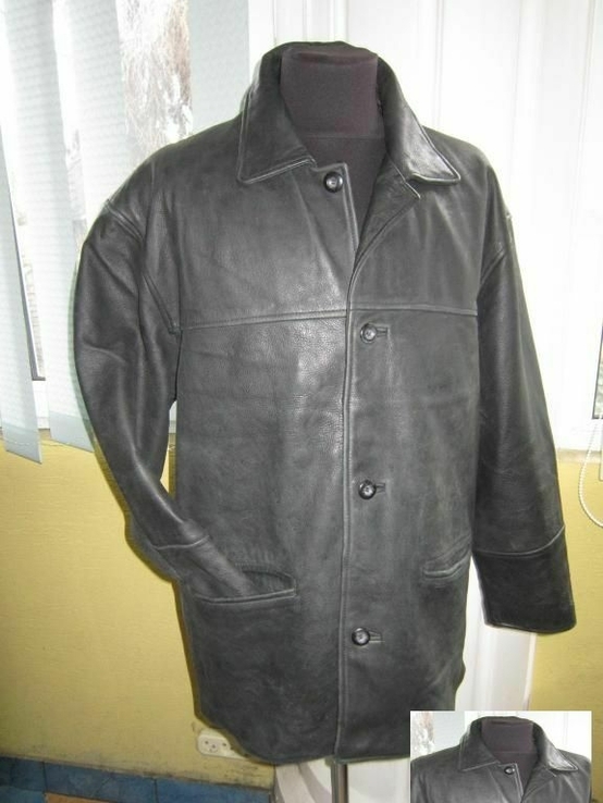 Велика шкіряна чоловіча куртка TRAPPER. 64р. Лот 1105, фото №2