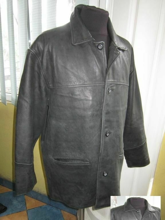 Велика шкіряна чоловіча куртка TRAPPER. 64р. Лот 1105, фото №3