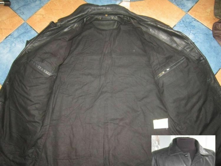 Велика шкіряна чоловіча куртка TRAPPER. 64р. Лот 1105, фото №6